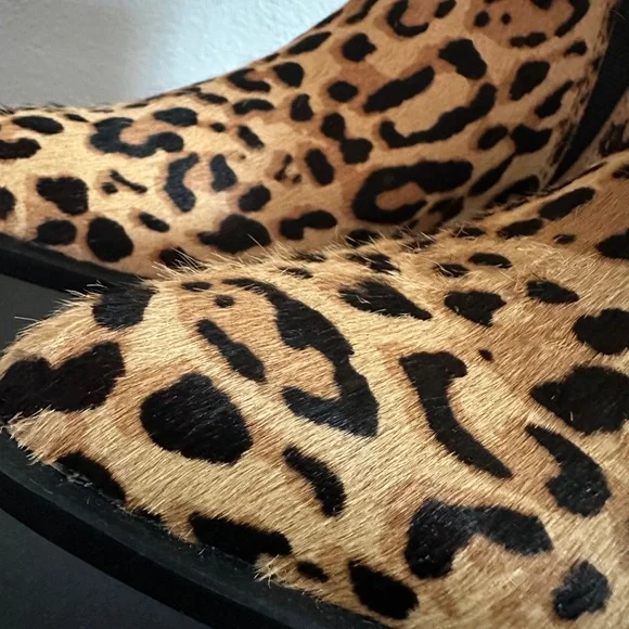 NWOT Steve Madden Jerry Leopard Print Calf Hair Pointed-Toe Ankle Booties Size 6 - Picture 10 of 10